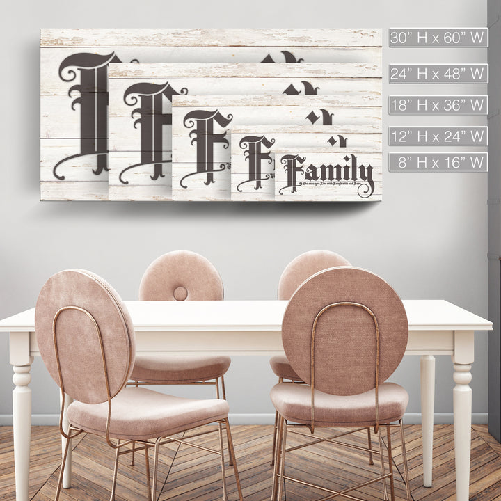 'Love of Family' Wrapped Canvas Harvest Wall Art