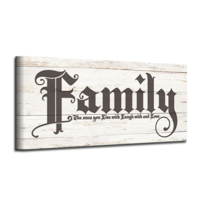 'Love of Family' Wrapped Canvas Harvest Wall Art
