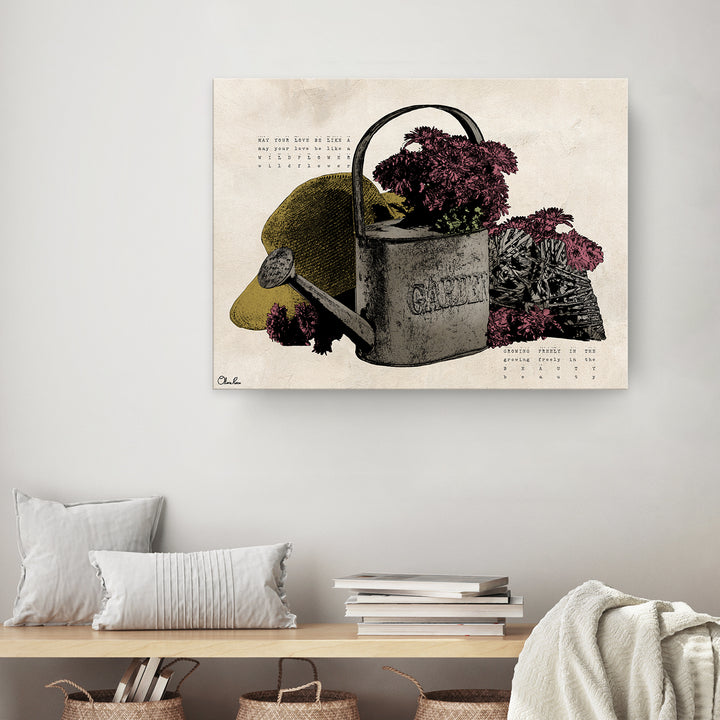 'Poetic Flora IX' Wrapped Canvas Floral Wall Art