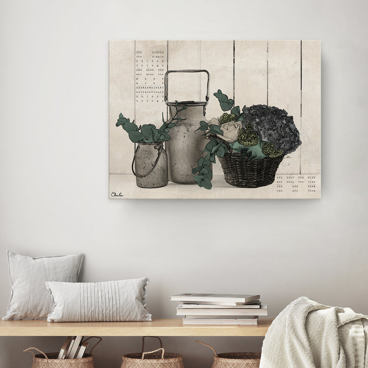 'Poetic Flora X' Wrapped Canvas Floral Wall Art