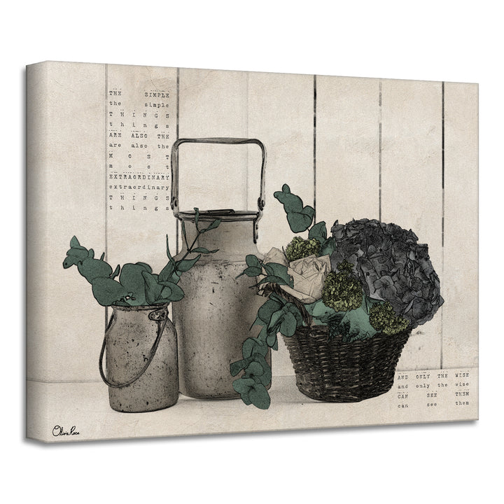 'Poetic Flora X' Wrapped Canvas Floral Wall Art