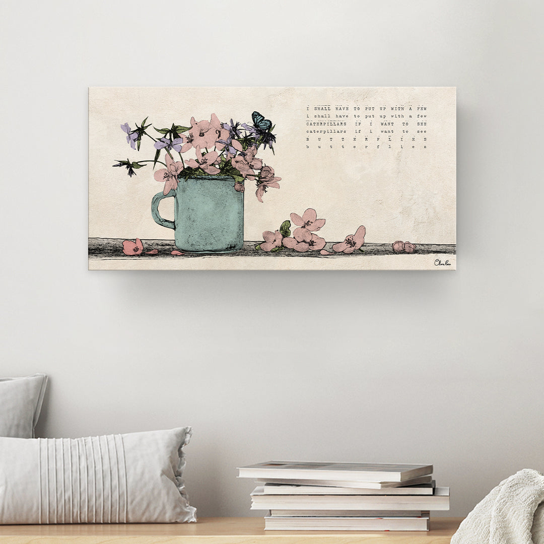 'Poetic Flora XII' Wrapped Canvas Floral Wall Art