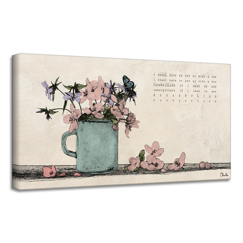 'Poetic Flora XII' Wrapped Canvas Floral Wall Art