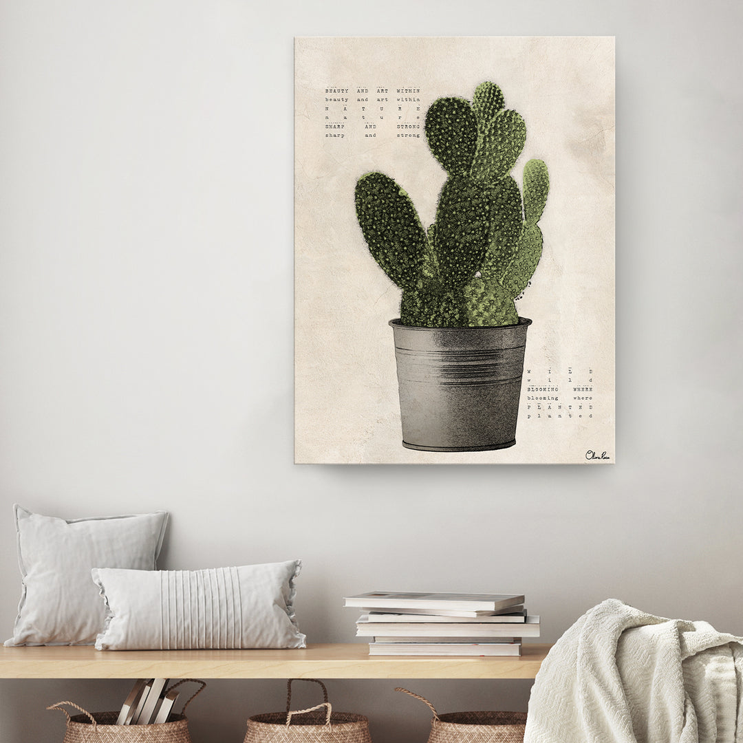 Poetic Flora XV'  Succulent Wall Art