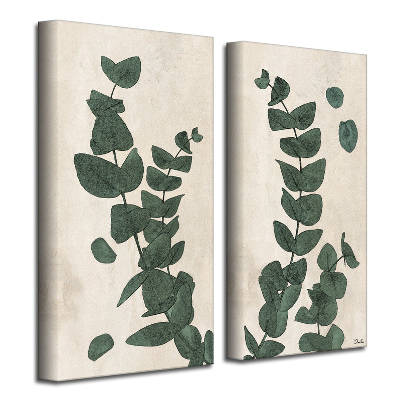 'Poetic Flora Set III' 2-Pc Canvas Botanical Wall Art Set