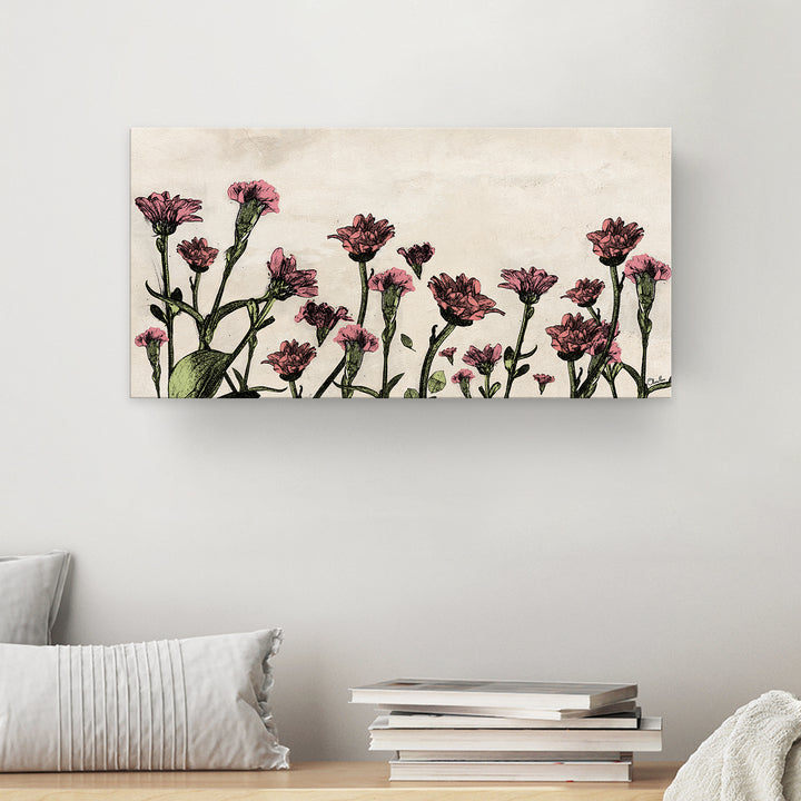 'Poetic Flora XXV' Wrapped Canvas Floral Wall Art