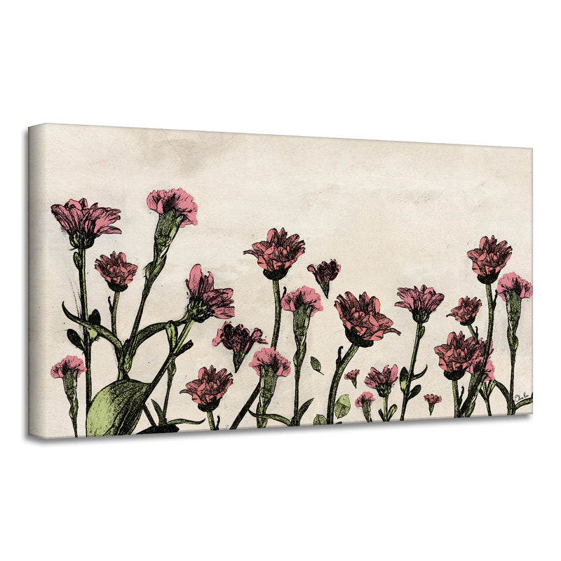 'Poetic Flora XXV' Wrapped Canvas Floral Wall Art