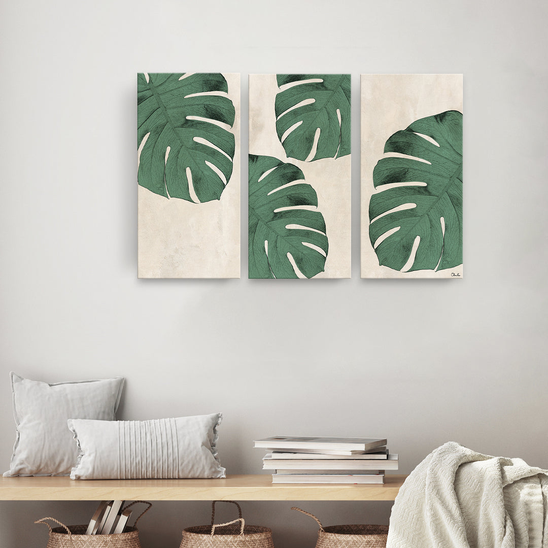 'Poetic Flora Set II' 3-Pc Canvas Botanical Wall Art Set