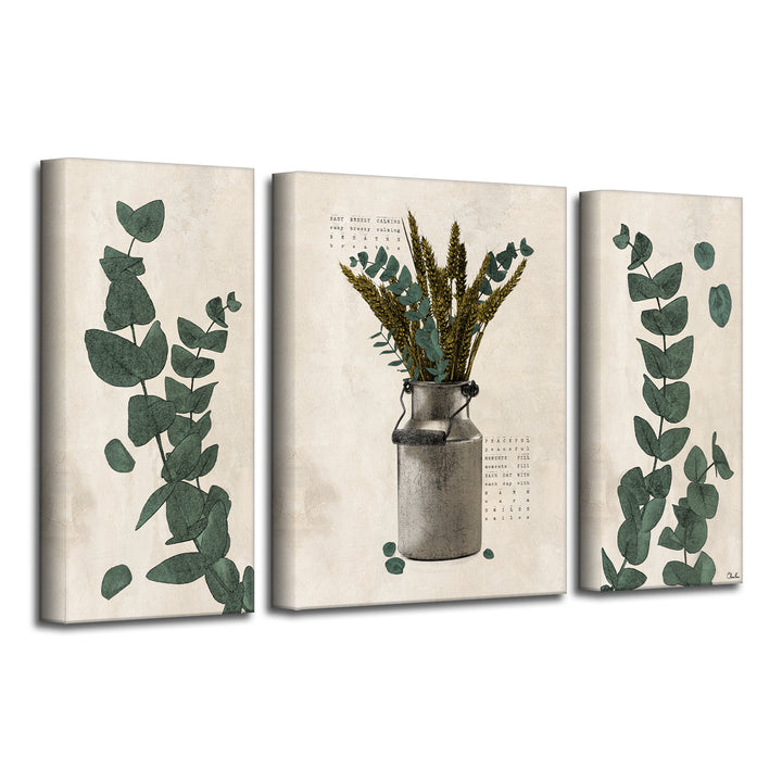 'Poetic Flora Set VI' 3-Pc Canvas Botanical Wall Art Set
