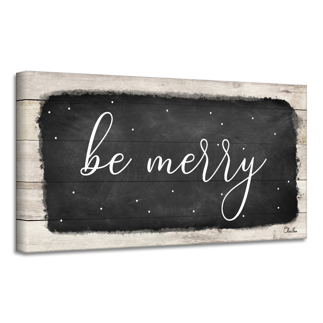 'Be Merry' Holiday Canvas Wall Art