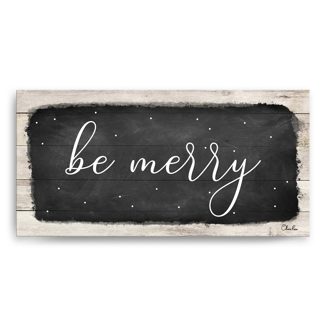 'Be Merry' Holiday Canvas Wall Art