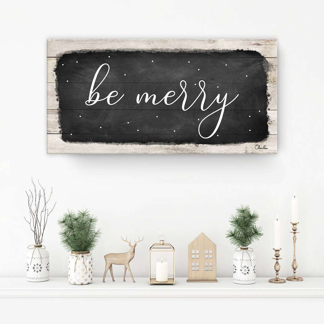 'Be Merry' Holiday Canvas Wall Art