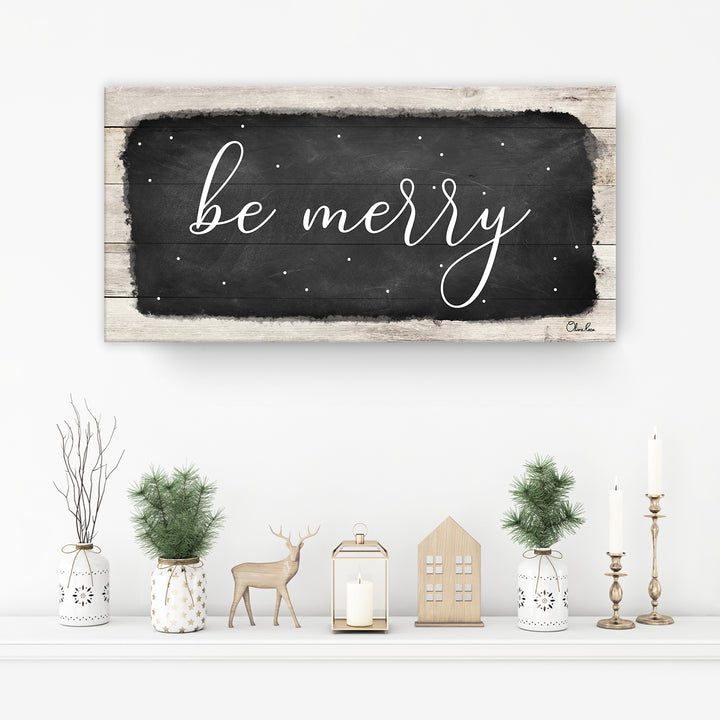 'Be Merry' Holiday Canvas Wall Art