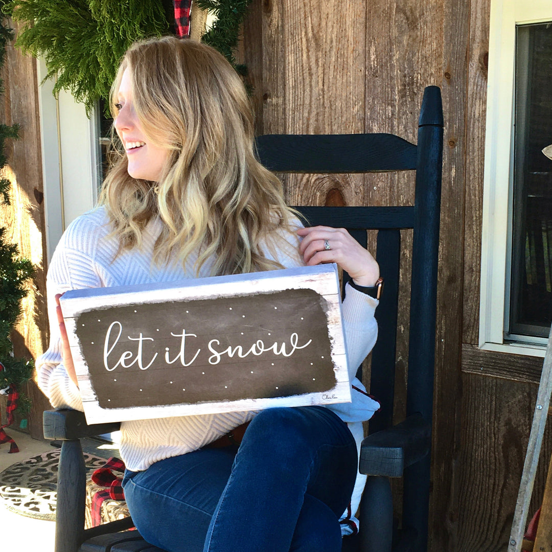 'Let it Snow' Holiday Canvas Wall Art