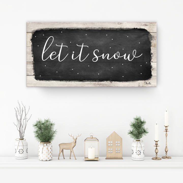 'Let it Snow' Holiday Canvas Wall Art