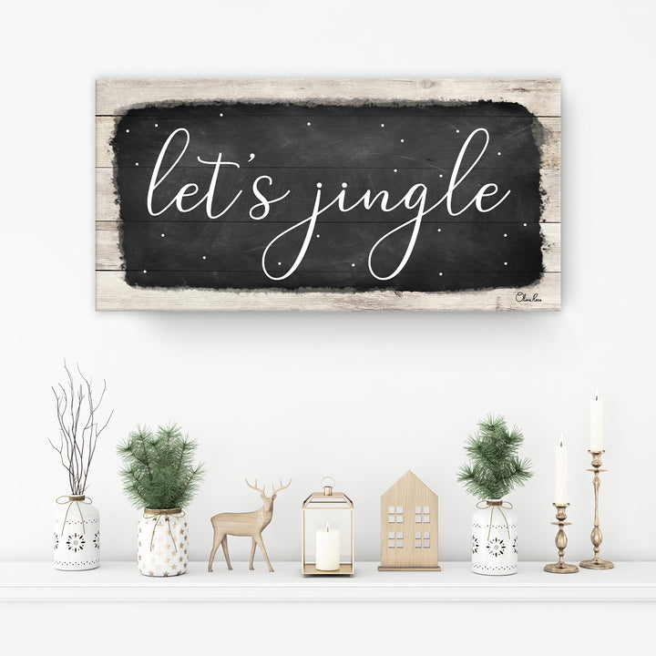 'Let's Jingle' Holiday Canvas Wall Art