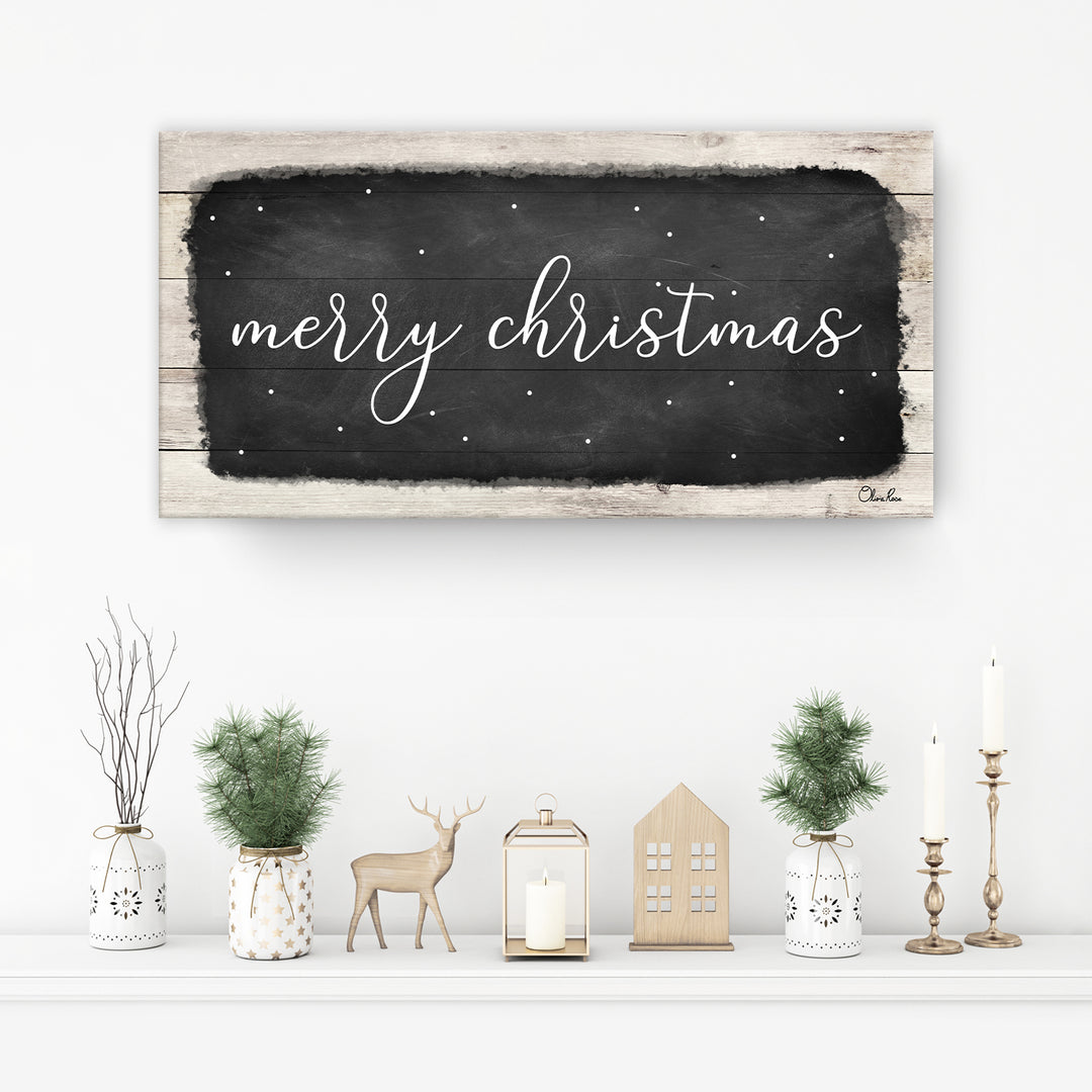 'Merry Christmas I' Holiday Canvas Wall Art