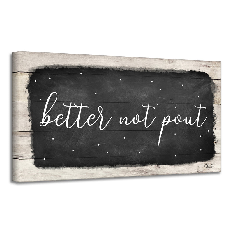 'Better Not Pout' Holiday Canvas Wall Art