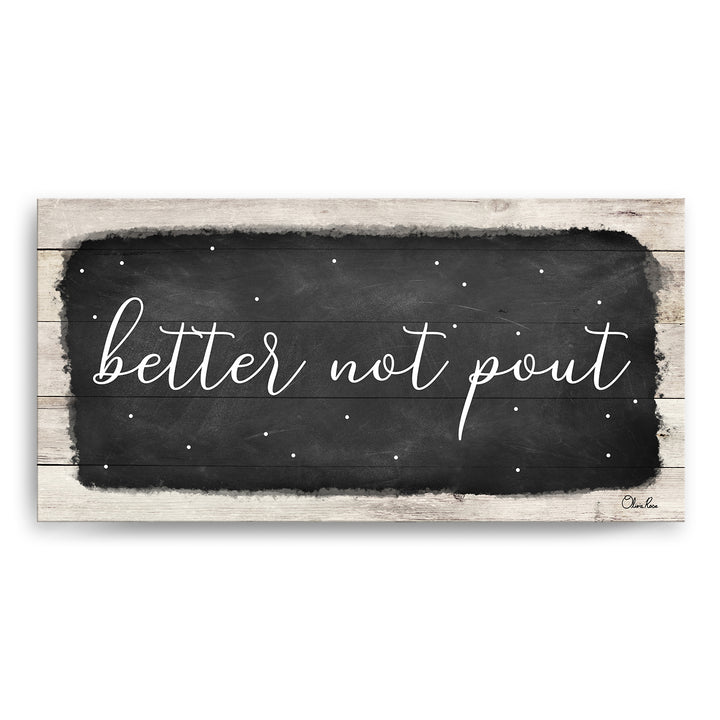 'Better Not Pout' Holiday Canvas Wall Art