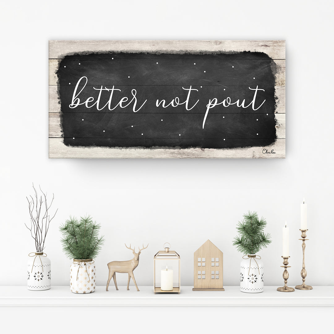 'Better Not Pout' Holiday Canvas Wall Art