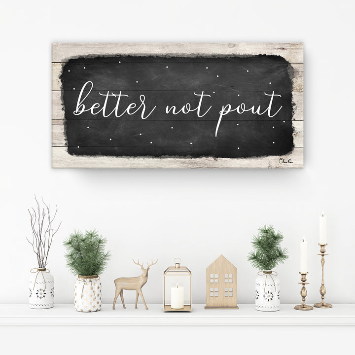 'Better Not Pout' Holiday Canvas Wall Art