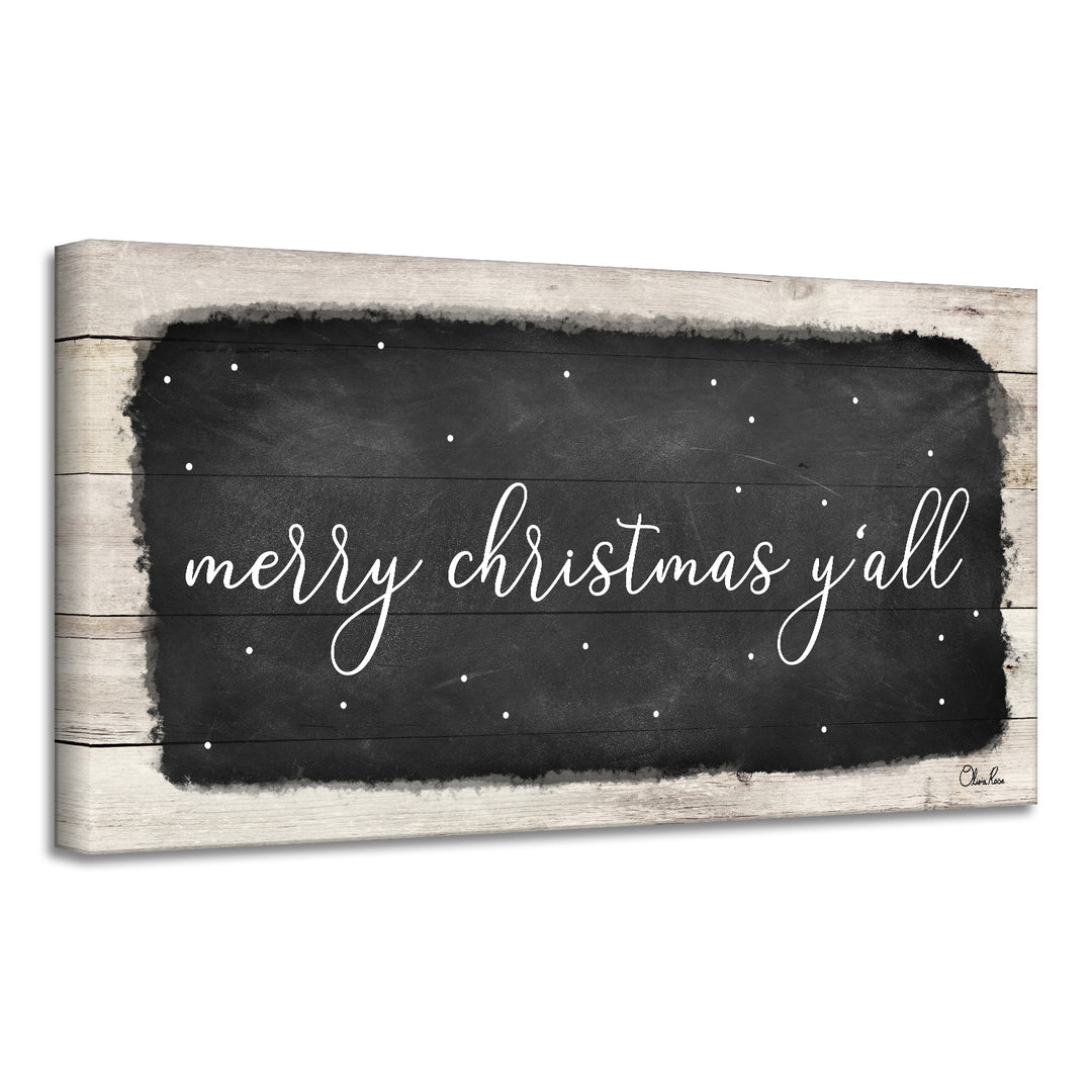 'Merry Christmas Y'all' Holiday Canvas Wall Art
