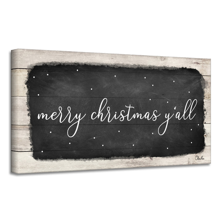 'Merry Christmas Y'all' Holiday Canvas Wall Art