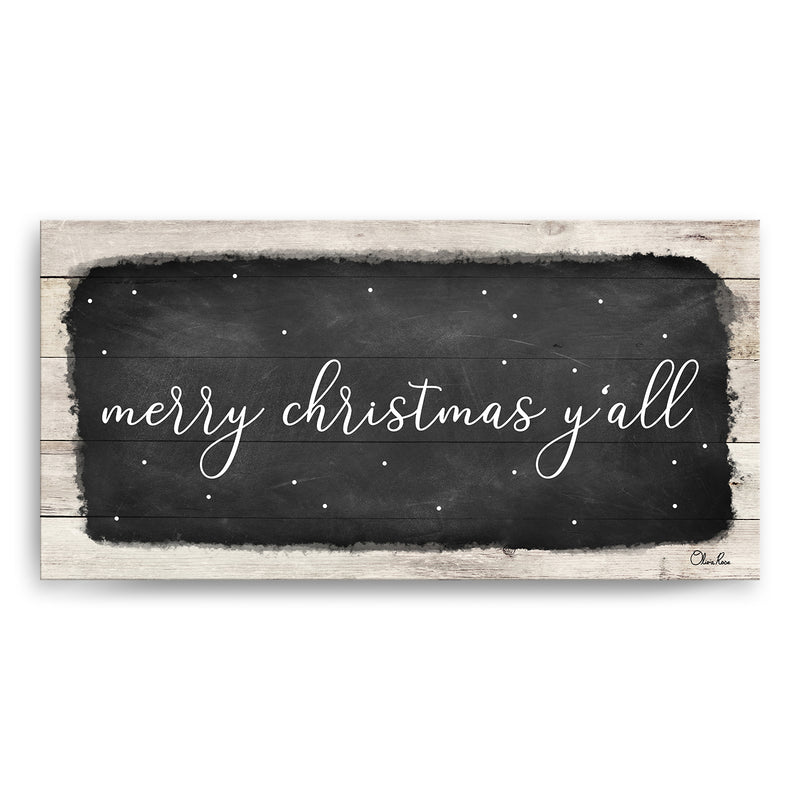 'Merry Christmas Y'all' Holiday Canvas Wall Art