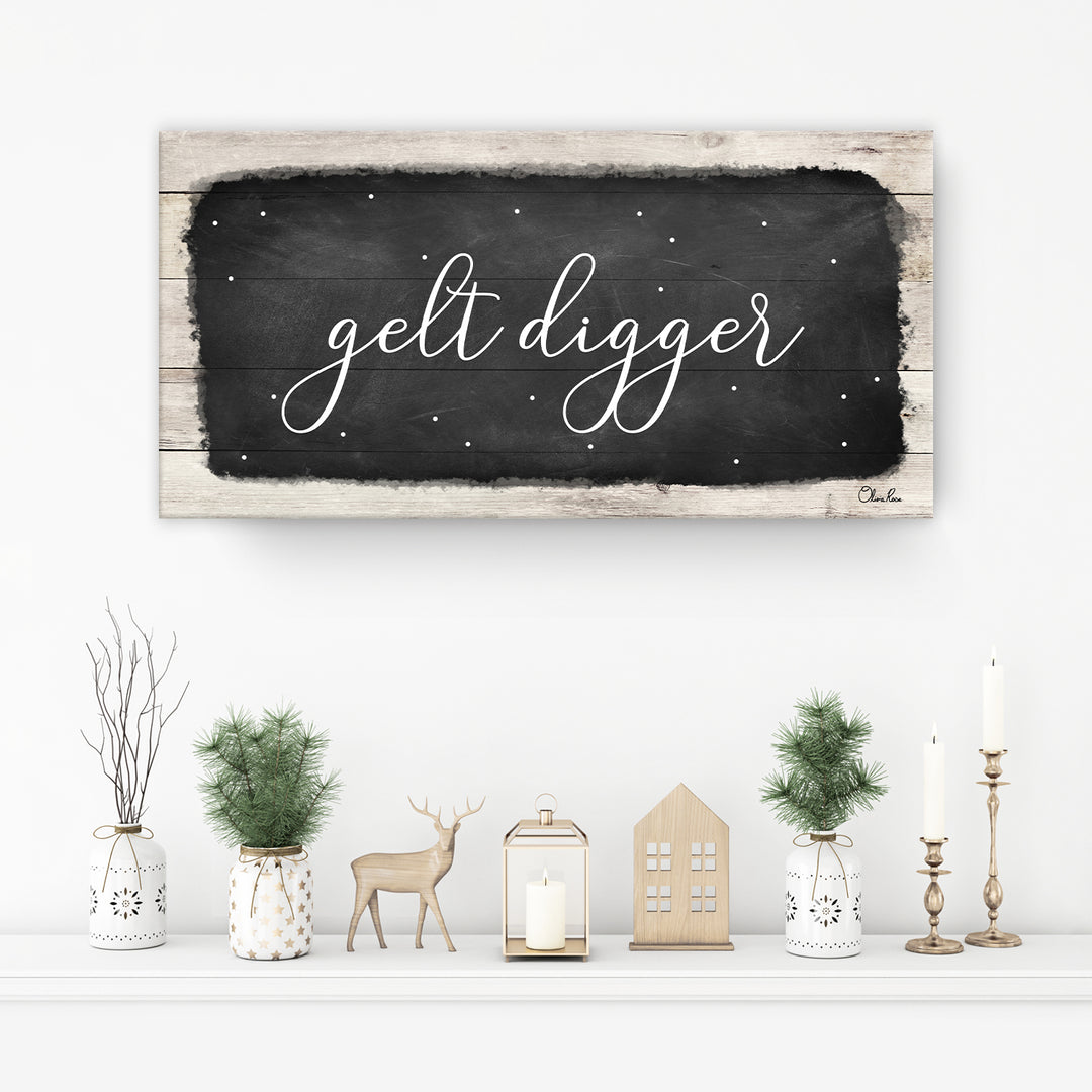 'Gelt Digger' Hanukkah Canvas Wall Art