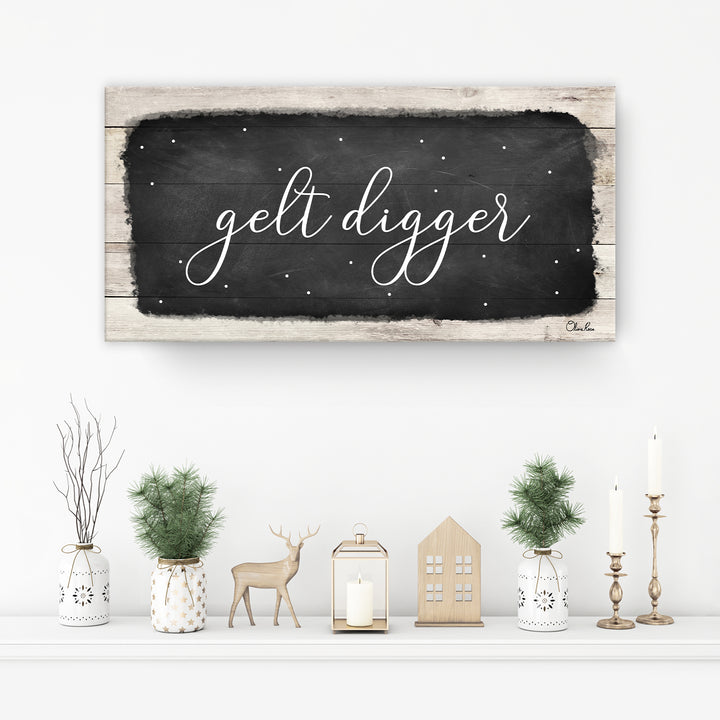 'Gelt Digger' Hanukkah Canvas Wall Art