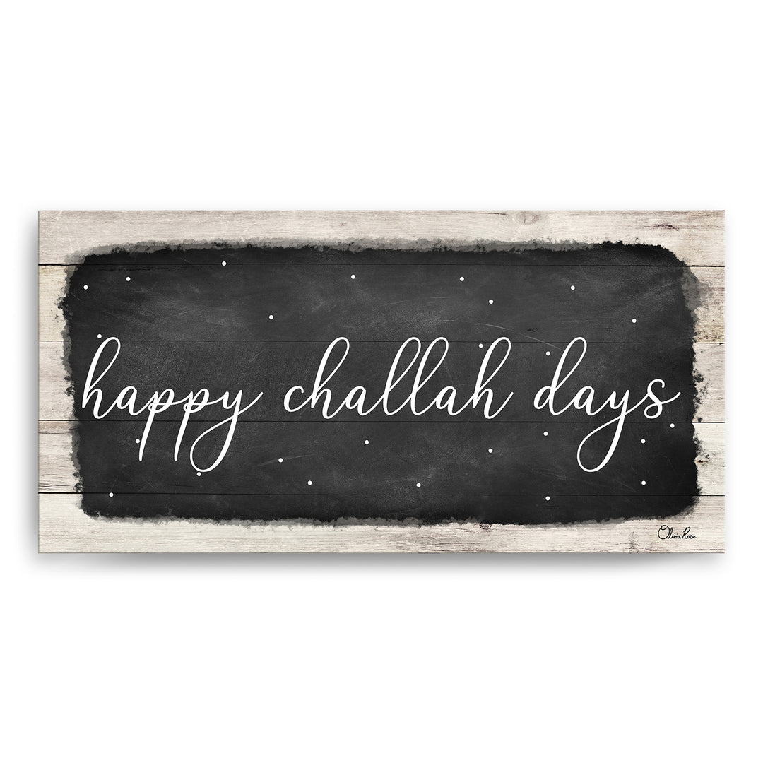 'Happy Challah Days' Hanukkah Canvas Wall Art