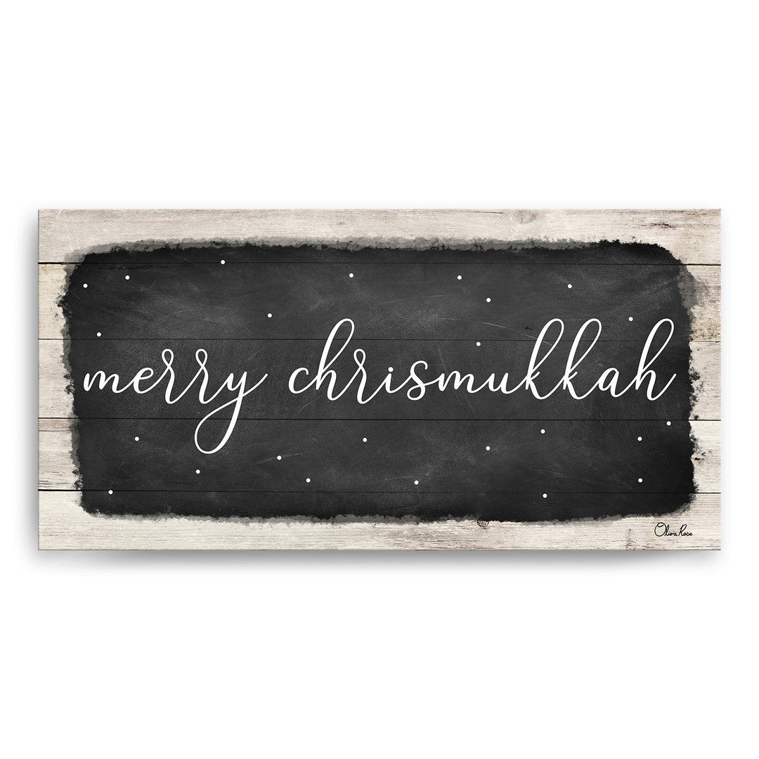 'Merry Chrismukkah' Hanukkah Canvas Wall Art