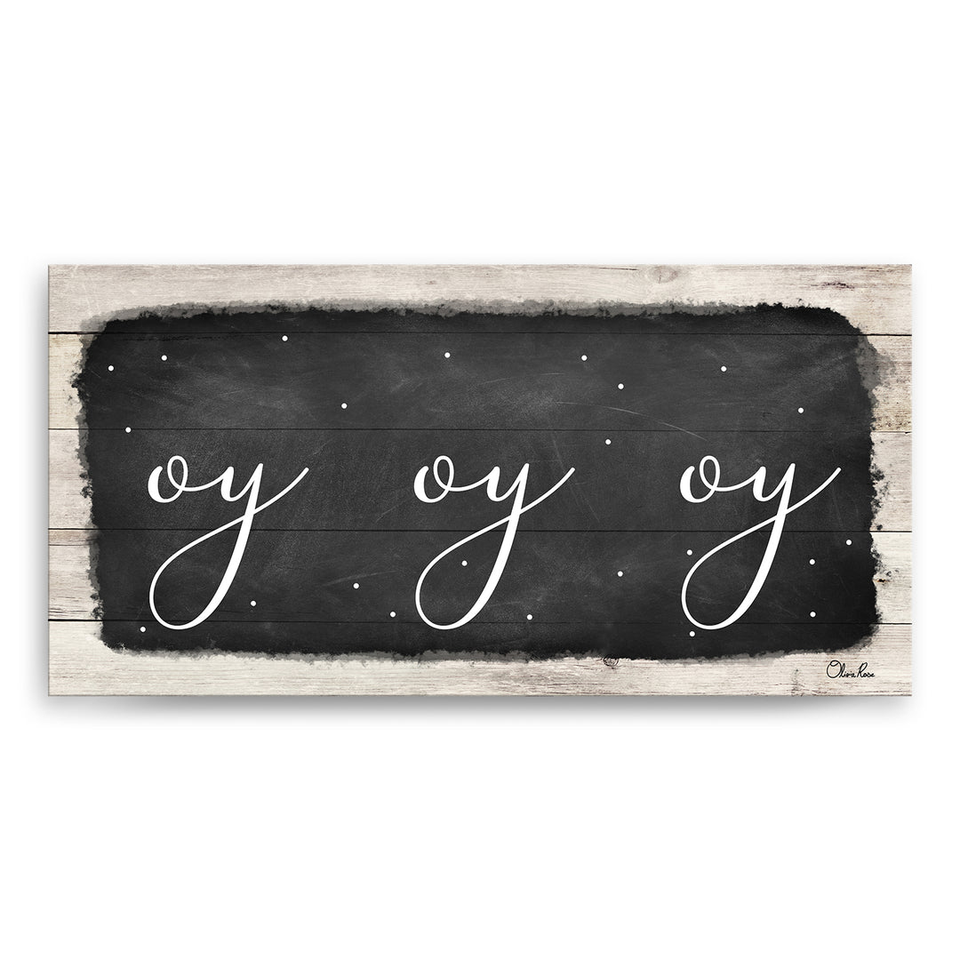 'Oy Oy Oy I' Hanukkah Canvas Wall Art