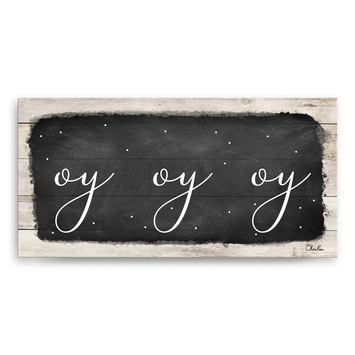 'Oy Oy Oy I' Hanukkah Canvas Wall Art