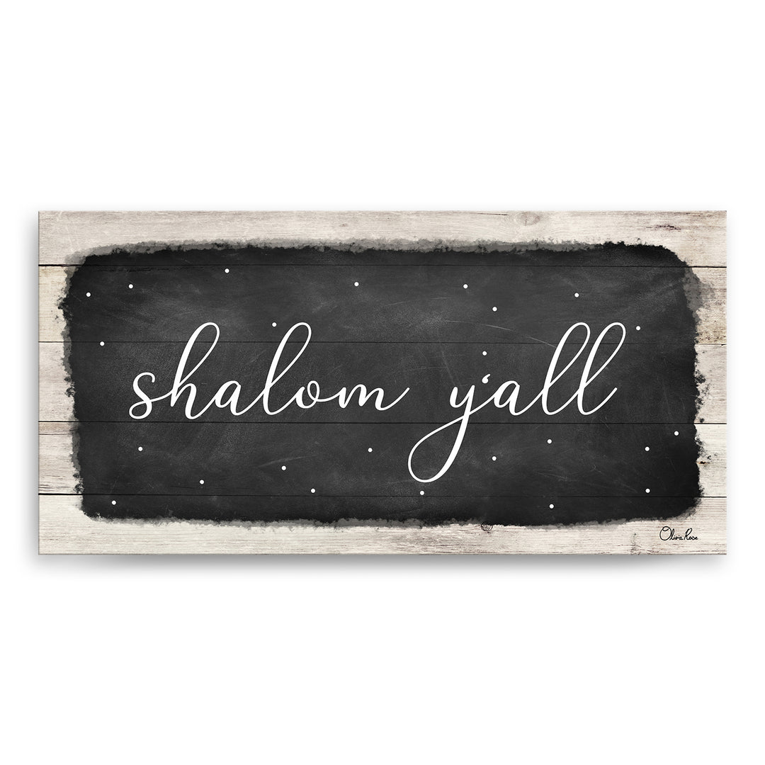 'Shalom Y'all' Hanukkah Canvas Wall Art
