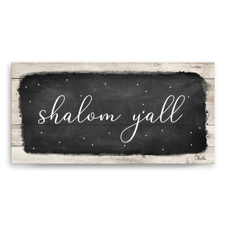 'Shalom Y'all' Hanukkah Canvas Wall Art