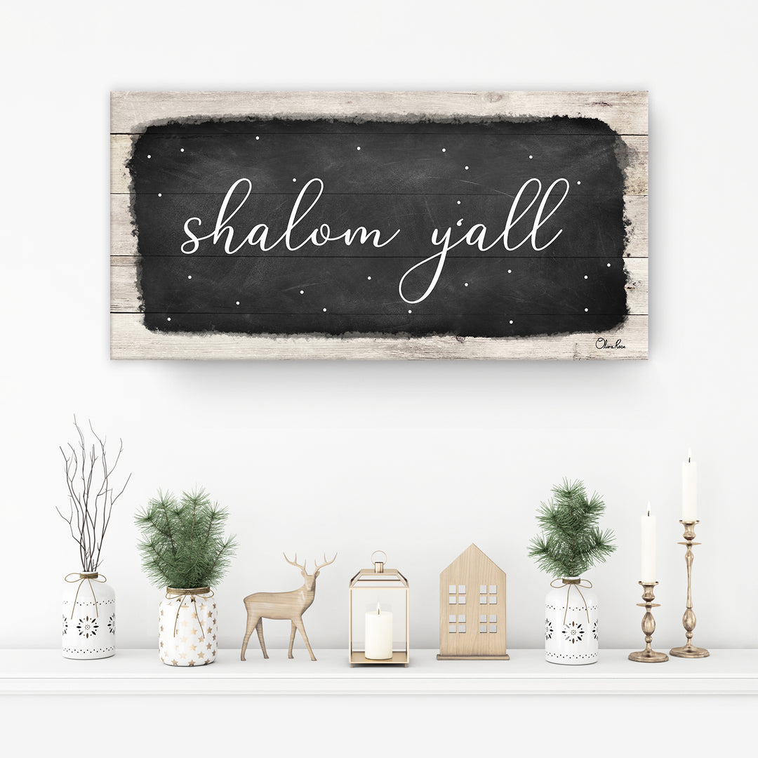 'Shalom Y'all' Hanukkah Canvas Wall Art