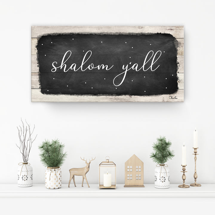 'Shalom Y'all' Hanukkah Canvas Wall Art