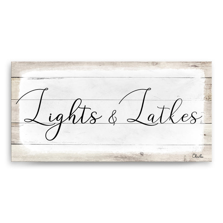 'Lights & Latkes II' Hanukkah Canvas Wall Art