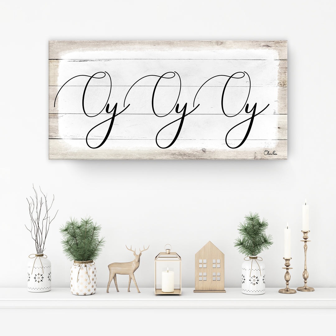 'Oy Oy Oy II' Hanukkah Canvas Wall Art