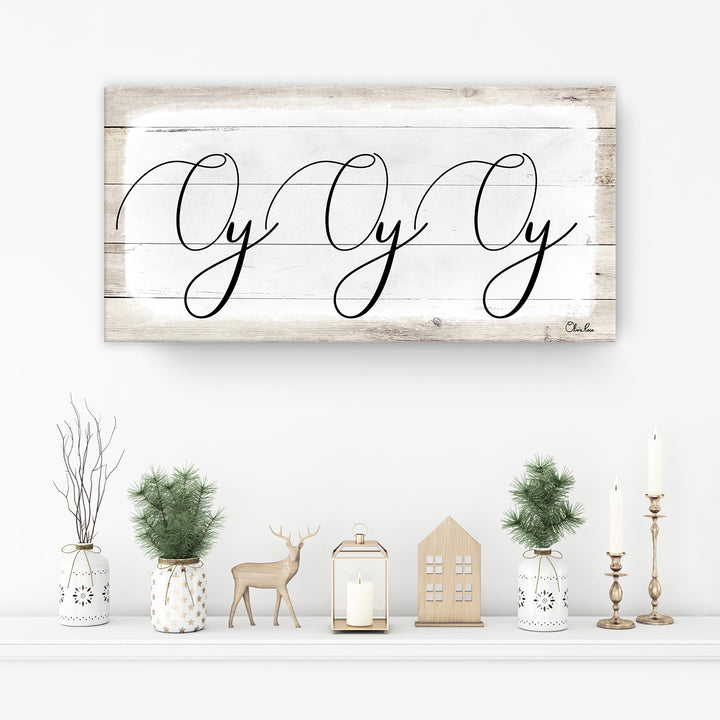 'Oy Oy Oy II' Hanukkah Canvas Wall Art