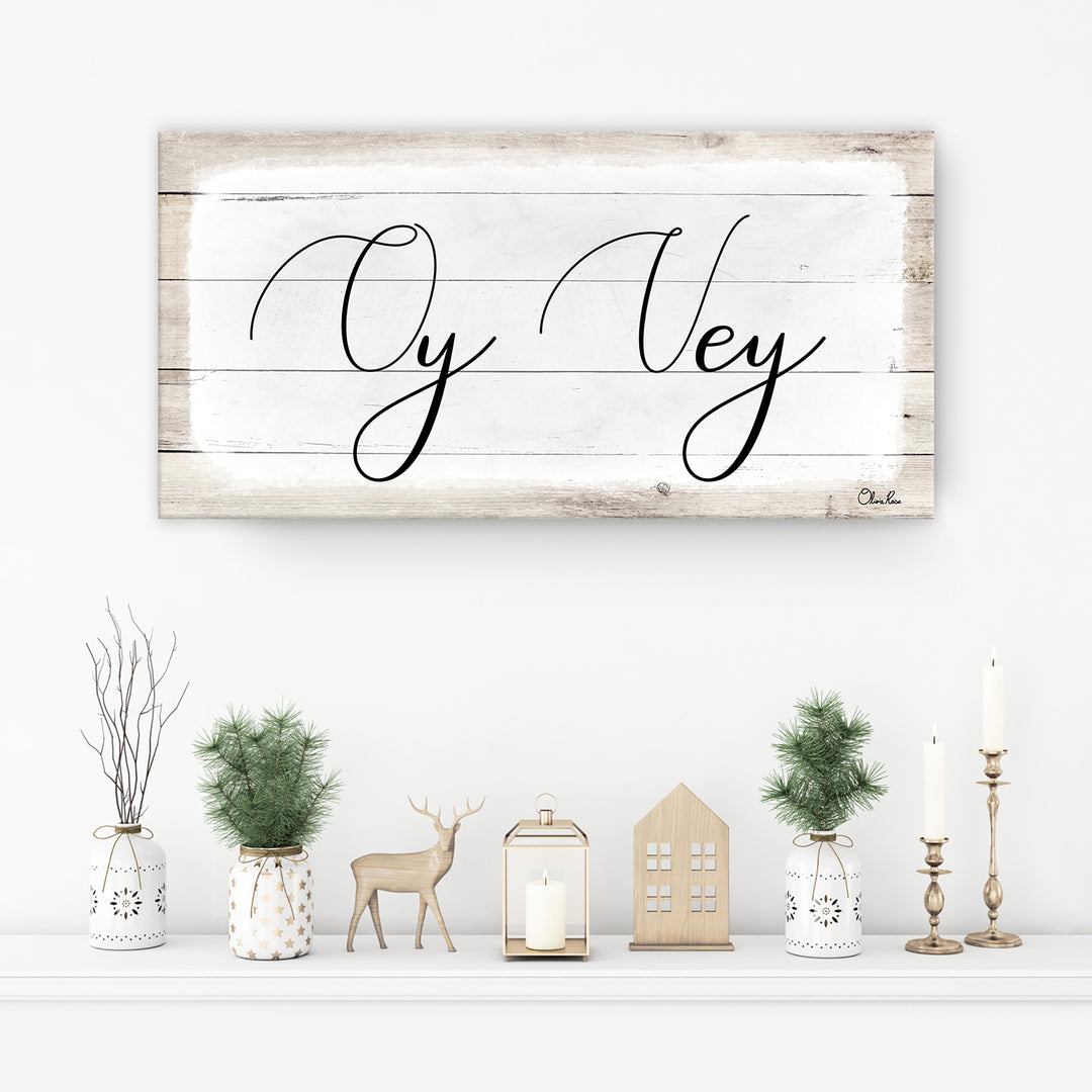 'Oy Vey II' Hanukkah Canvas Wall Art