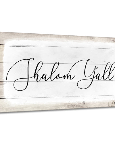 'Shalom Y'all' Hanukkah Canvas Wall Art