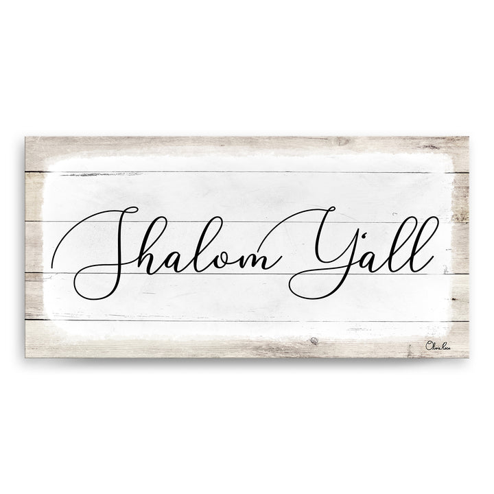 'Shalom Y'all' Hanukkah Canvas Wall Art
