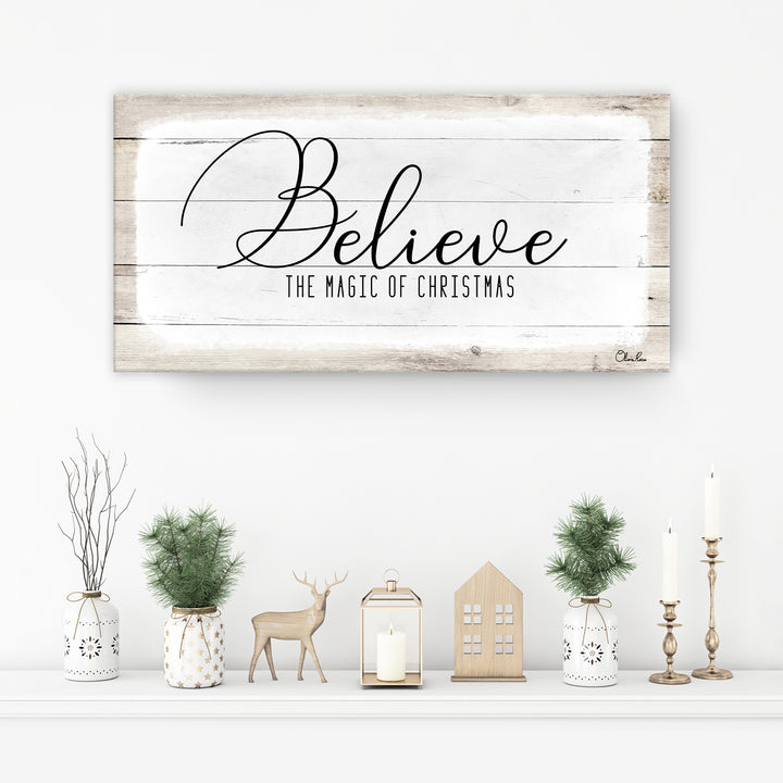 'Believe II' Holiday Canvas Wall Art