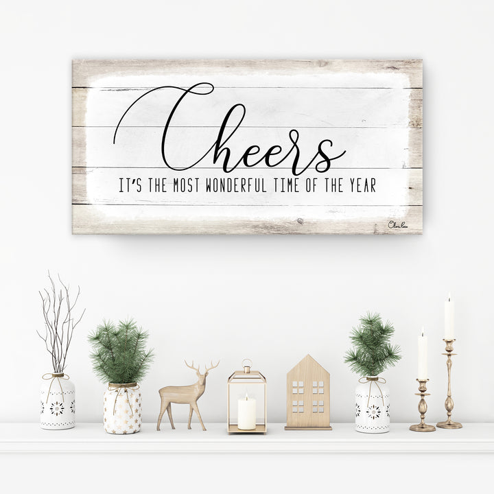 'Cheers' Holiday Canvas Wall Art