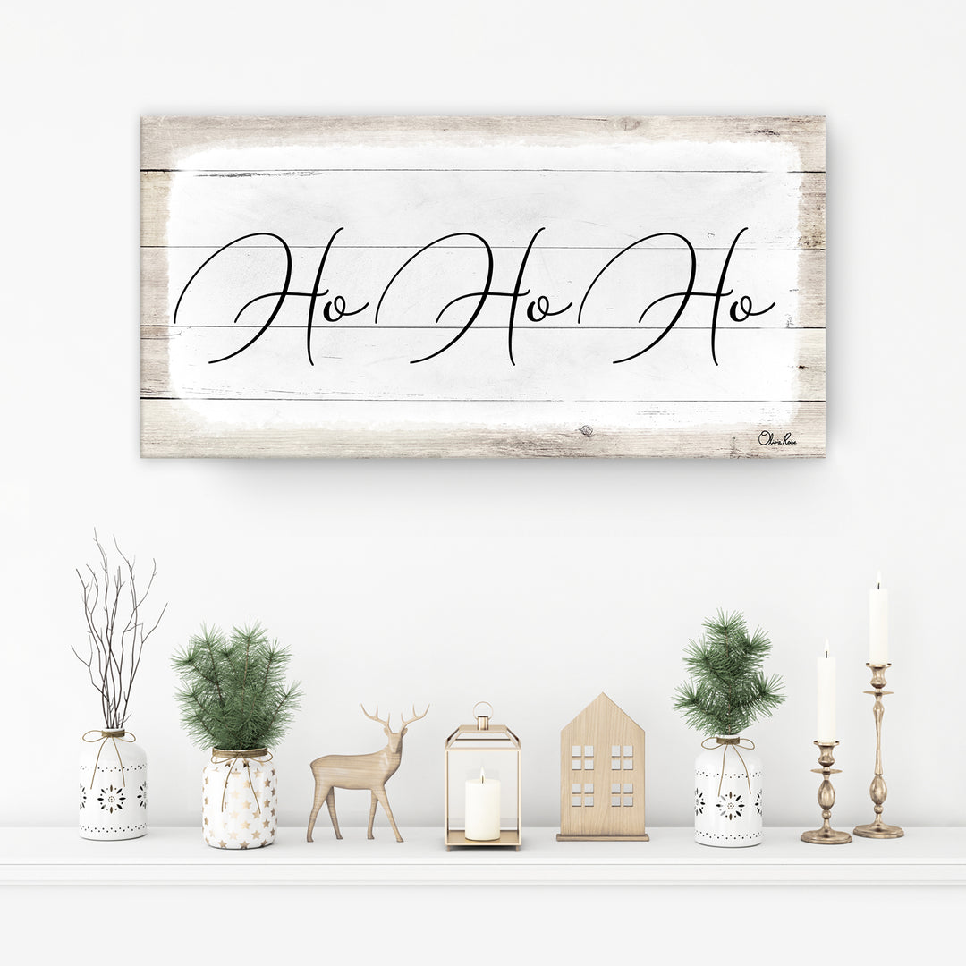'Ho-Ho-Ho' Holiday Canvas Wall Art