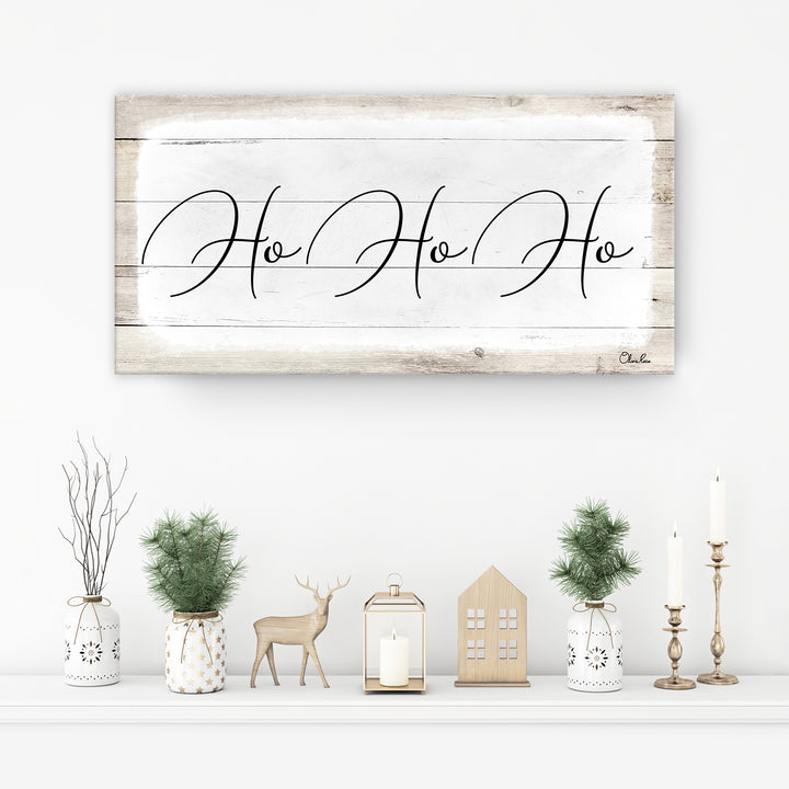 'Ho-Ho-Ho' Holiday Canvas Wall Art