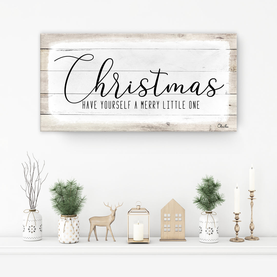 'Merry Christmas II' Holiday Canvas Wall Art