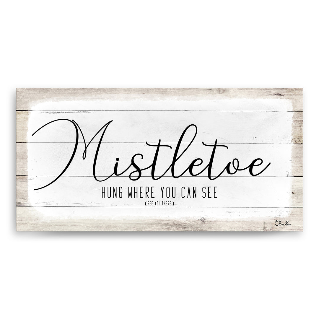 'Mistletoe' Holiday Canvas Wall Art